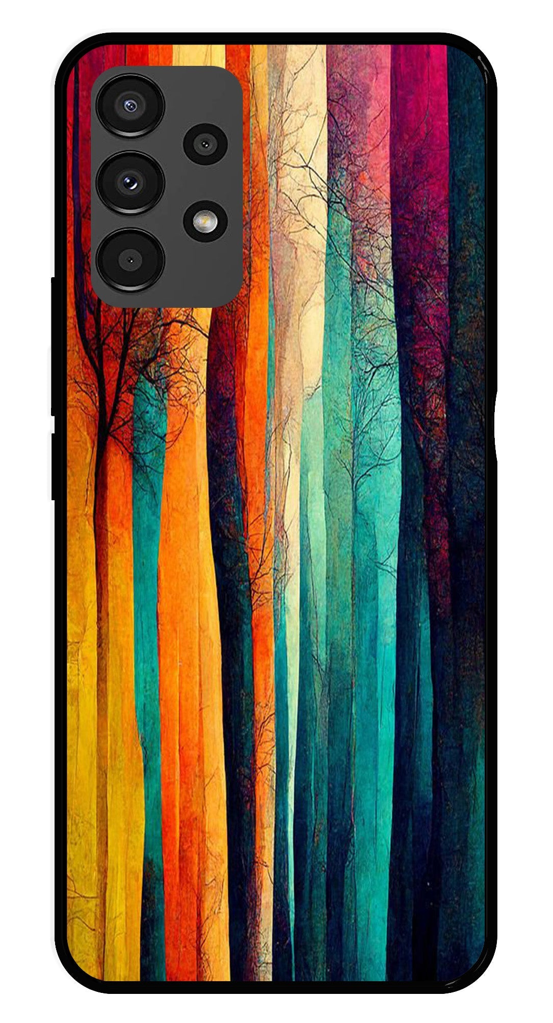Modern Art Colorful Metal Mobile Case for Samsung Galaxy A13 4G   (Design No -47)
