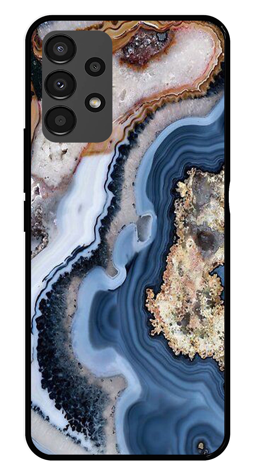 Marble Design Metal Mobile Case for Samsung Galaxy A13 4G   (Design No -53)