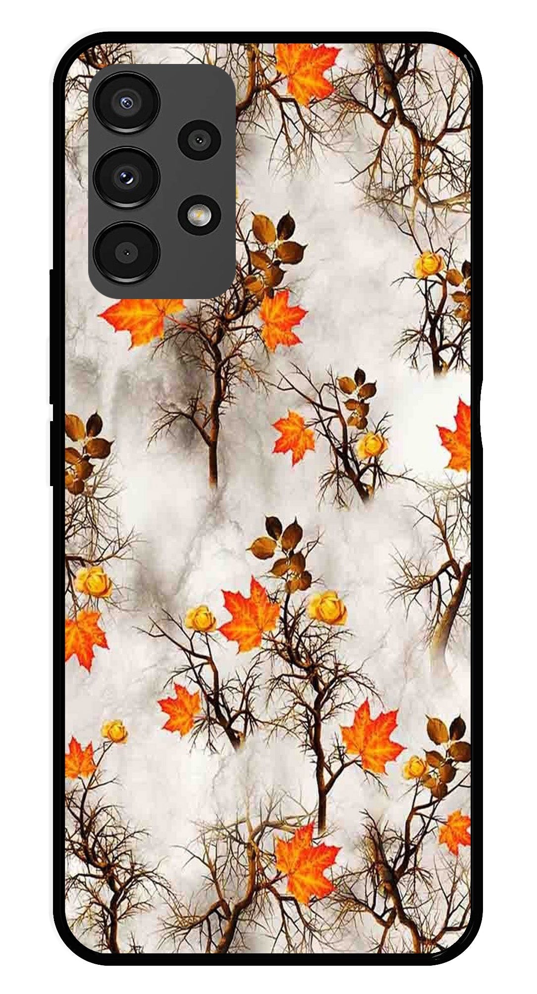 Autumn leaves Metal Mobile Case for Samsung Galaxy A13 4G   (Design No -55)