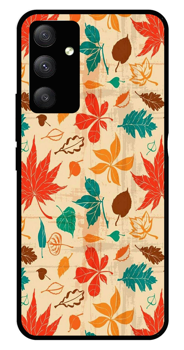 Leafs Design Metal Mobile Case for Samsung Galaxy A34   (Design No -14)