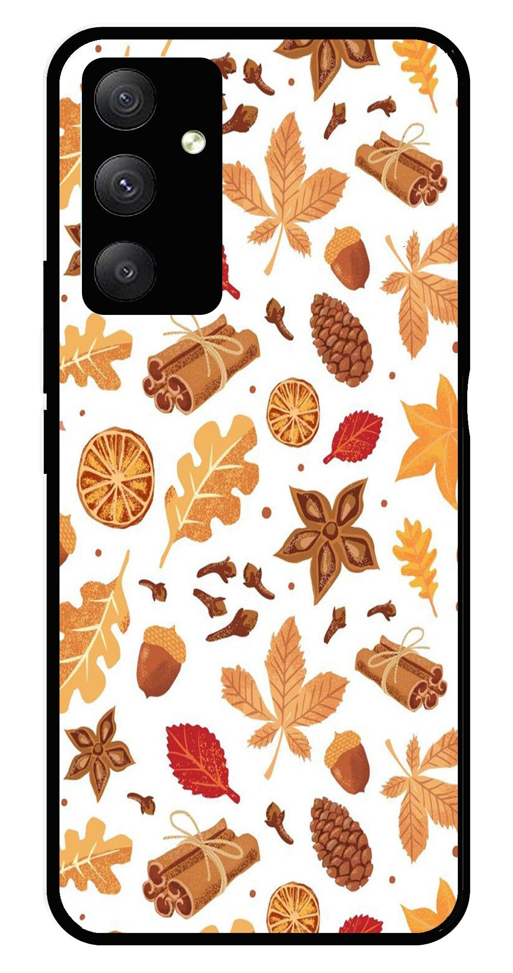 Autumn Leaf Metal Mobile Case for Samsung Galaxy A34   (Design No -19)