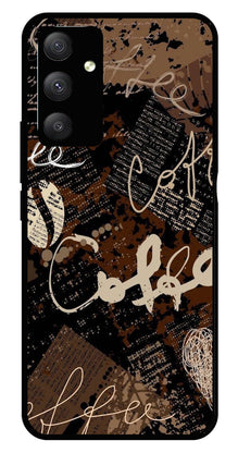 Coffee Pattern Metal Mobile Case for Samsung Galaxy A34