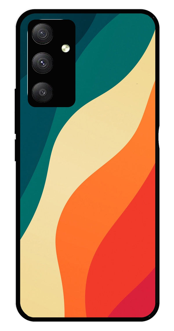 Muted Rainbow Metal Mobile Case for Samsung Galaxy A34   (Design No -39)