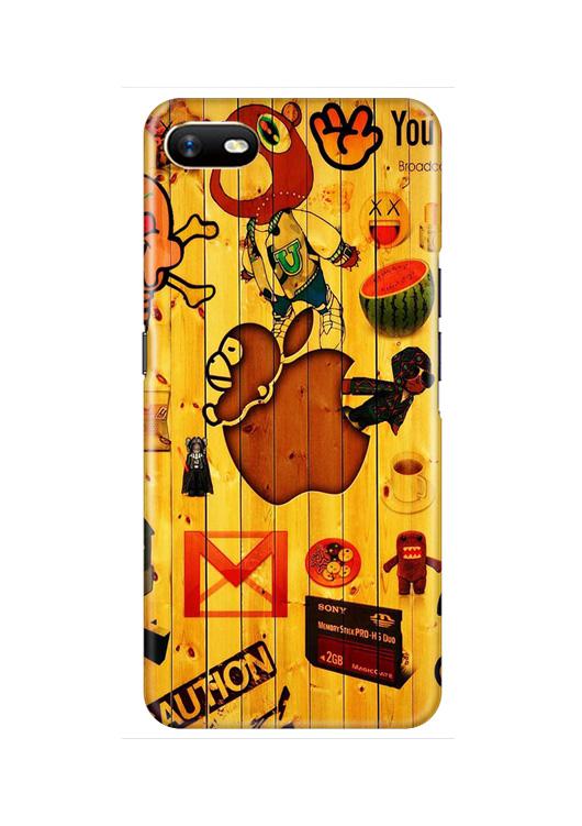 Wooden Texture Mobile Back Case for Oppo A1K  (Design - 367)