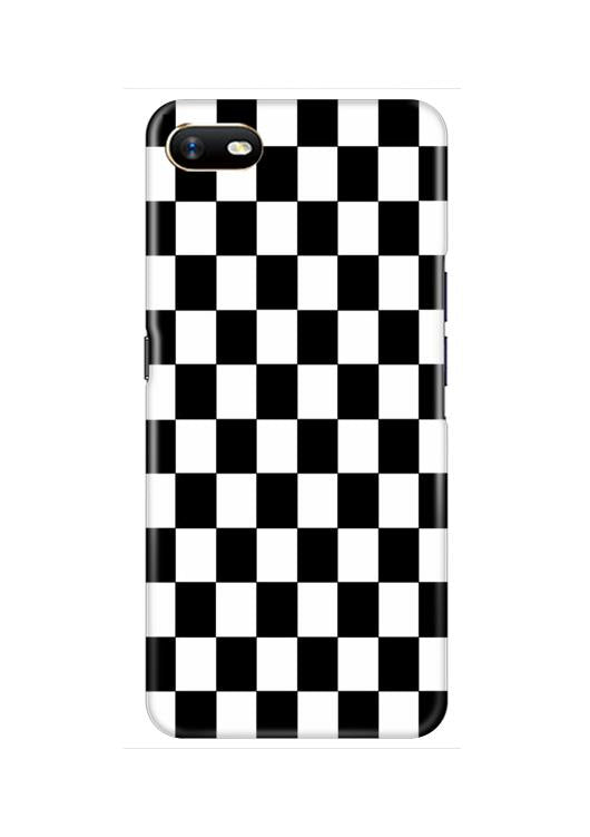 Black White Boxes Mobile Back Case for Oppo A1K  (Design - 372)