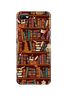 Book Shelf Mobile Back Case for Oppo A1K  (Design - 390)
