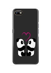 Panda Love Mobile Back Case for Oppo A1K  (Design - 398)