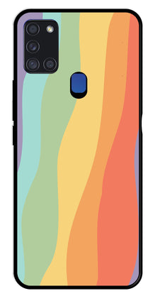 Muted Rainbow Metal Mobile Case for Samsung Galaxy A21s