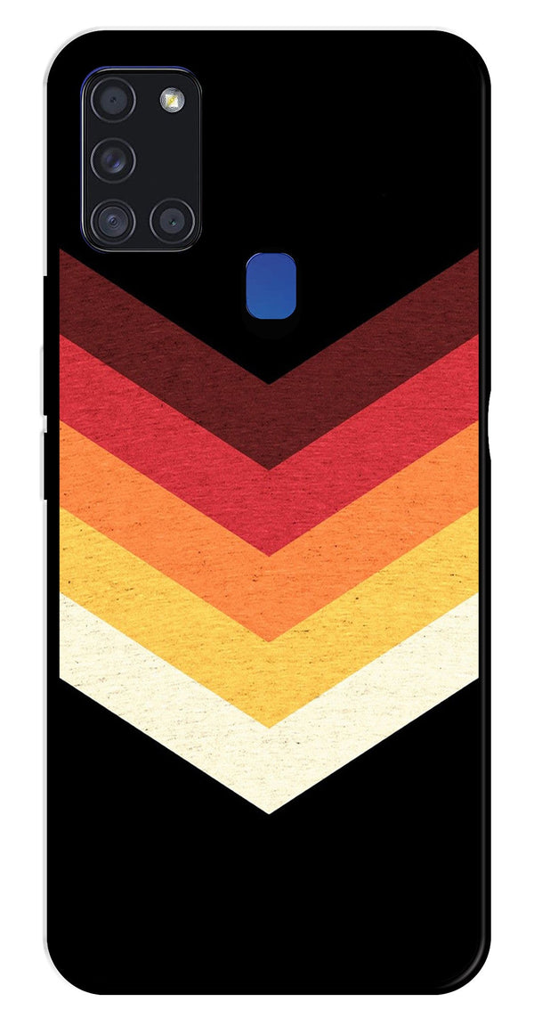 MultiColor Arrow Metal Mobile Case for Samsung Galaxy A21s   (Design No -04)