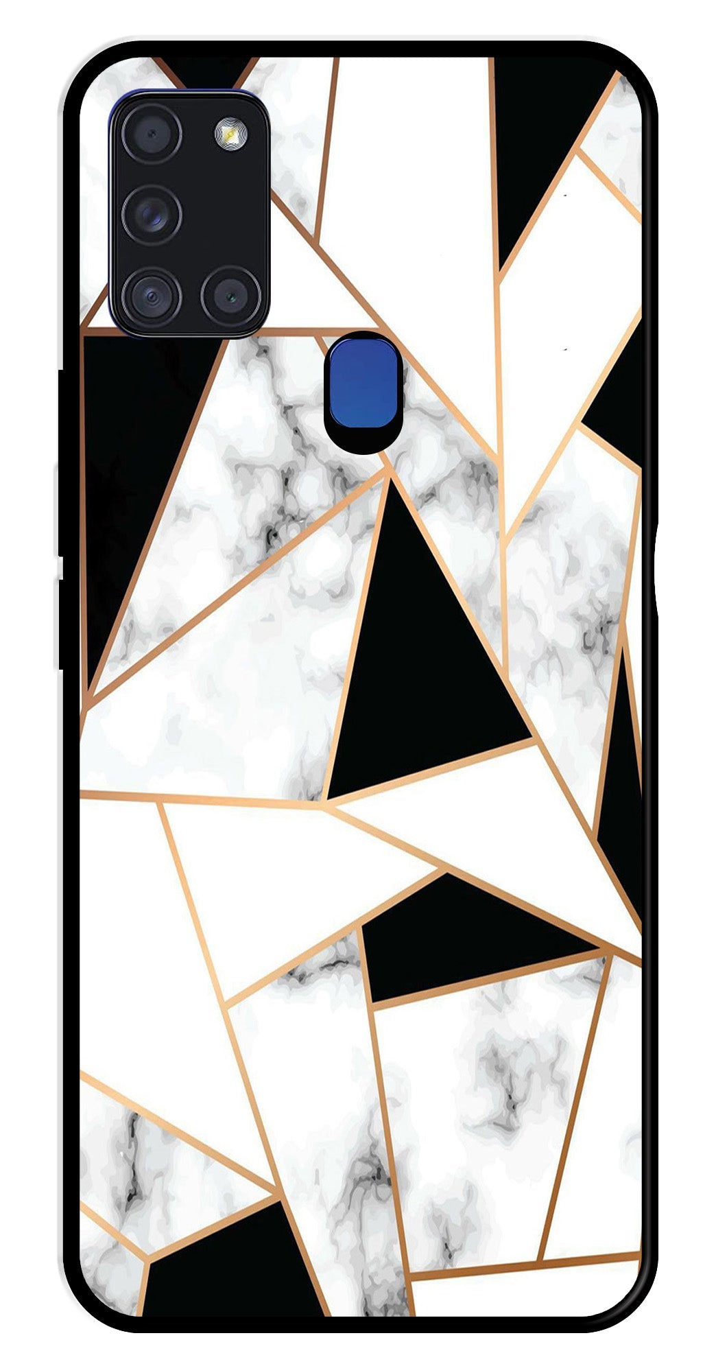 Marble Design2 Metal Mobile Case for Samsung Galaxy A21s   (Design No -08)