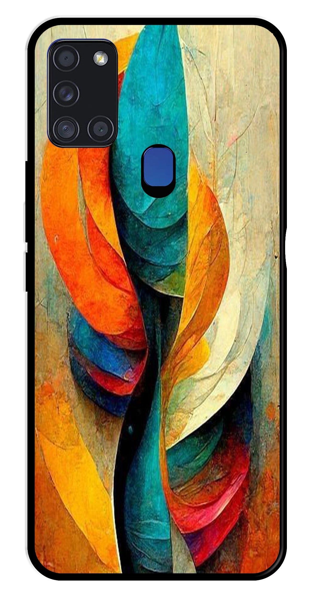 Modern Art Metal Mobile Case for Samsung Galaxy A21s   (Design No -11)
