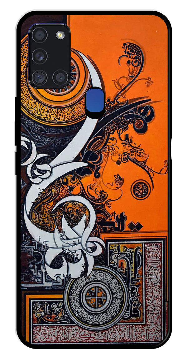Qalander Art Metal Mobile Case for Samsung Galaxy A21s   (Design No -16)