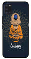 Be Happy Metal Mobile Case for Samsung Galaxy A21s   (Design No -27)