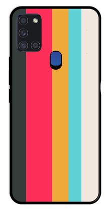 Muted Rainbow Metal Mobile Case for Samsung Galaxy A21s