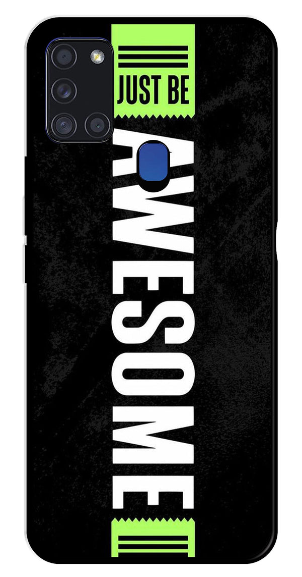 Awesome Metal Mobile Case for Samsung Galaxy A21s   (Design No -33)