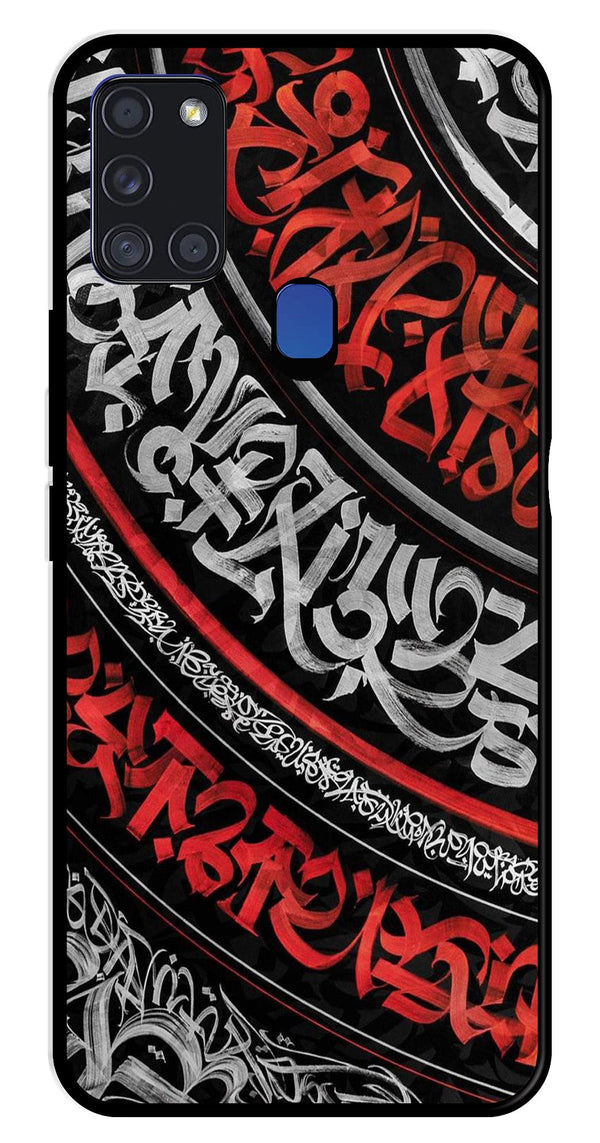Qalander Art Metal Mobile Case for Samsung Galaxy A21s   (Design No -49)