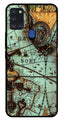 Map Design Metal Mobile Case for Samsung Galaxy A21s   (Design No -54)