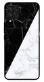 Black White Marble Design Metal Mobile Case for Samsung Galaxy A22 4G   (Design No -09)