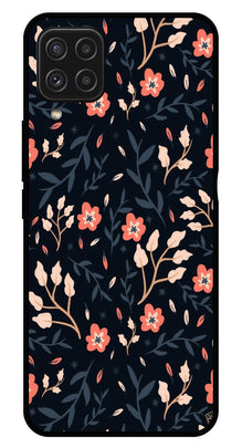 Floral Pattern Metal Mobile Case for Samsung Galaxy A22 4G