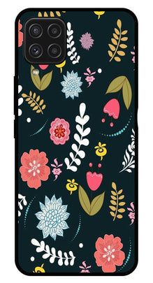 Floral Pattern2 Metal Mobile Case for Samsung Galaxy A22 4G