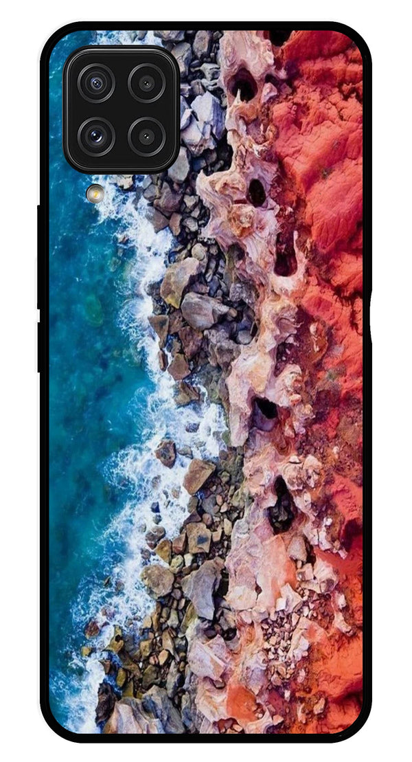 Sea Shore Metal Mobile Case for Samsung Galaxy A22 4G   (Design No -18)