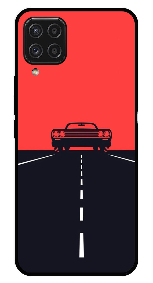 Car Lover Metal Mobile Case for Samsung Galaxy A22 4G   (Design No -21)