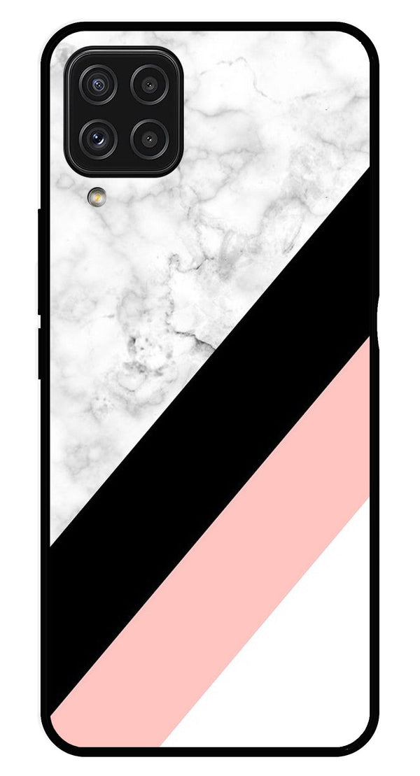 Marble Design Metal Mobile Case for Samsung Galaxy A22 4G   (Design No -24)