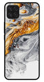 Marble Pattern Metal Mobile Case for Samsung Galaxy A22 4G   (Design No -36)