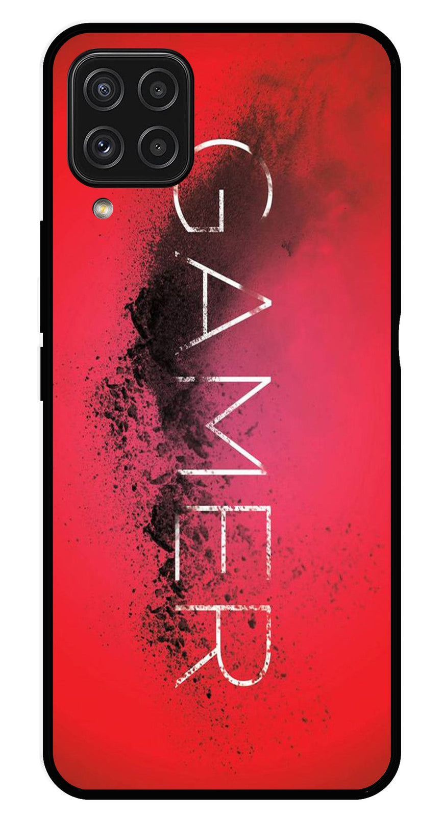 Gamer Pattern Metal Mobile Case for Samsung Galaxy A22 4G   (Design No -41)