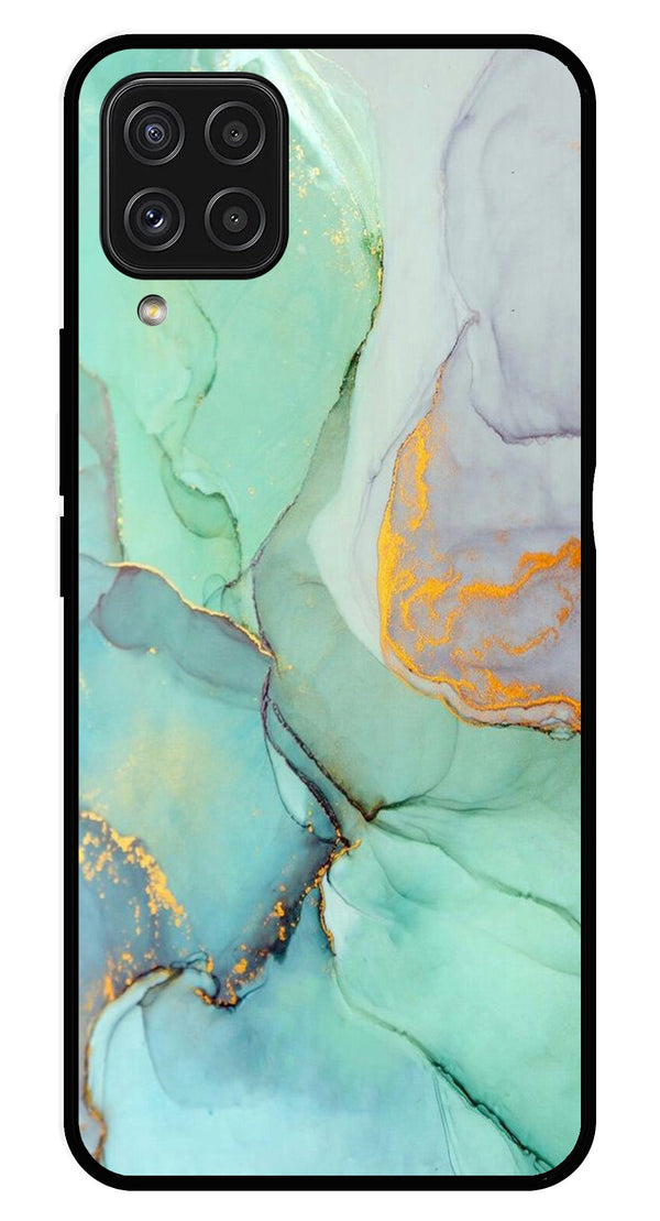 Marble Design Metal Mobile Case for Samsung Galaxy A22 4G   (Design No -46)
