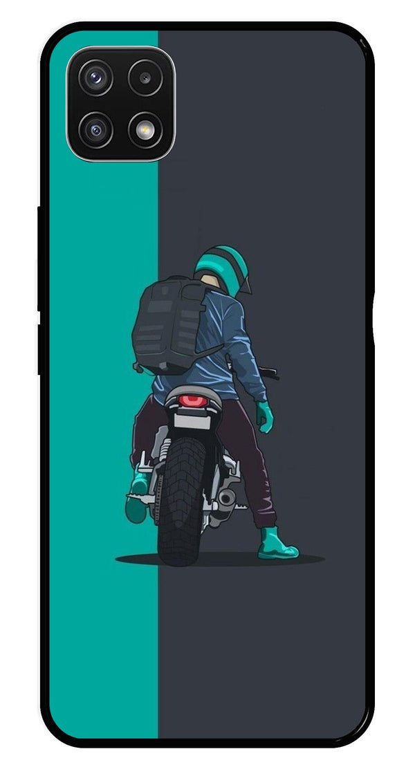 Bike Lover Metal Mobile Case for Samsung Galaxy A22 5G   (Design No -05)