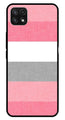 Pink Pattern Metal Mobile Case for Samsung Galaxy A22 5G   (Design No -23)