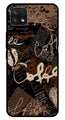 Coffee Pattern Metal Mobile Case for Samsung Galaxy A22 5G   (Design No -37)