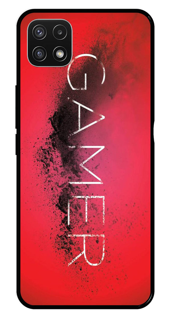 Gamer Pattern Metal Mobile Case for Samsung Galaxy A22 5G   (Design No -41)