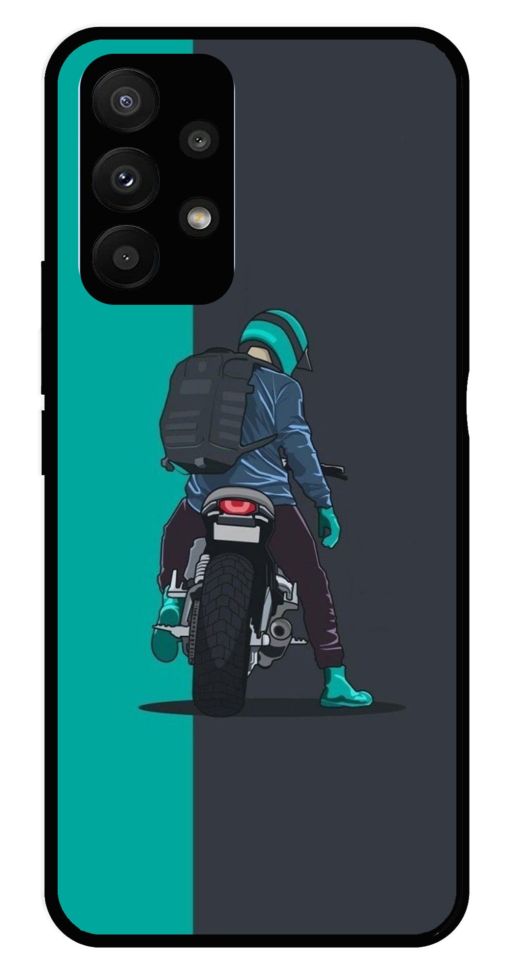 Bike Lover Metal Mobile Case for Samsung Galaxy A23 5G   (Design No -05)