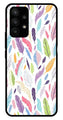 Colorful Feathers Metal Mobile Case for Samsung Galaxy A73 5G   (Design No -06)