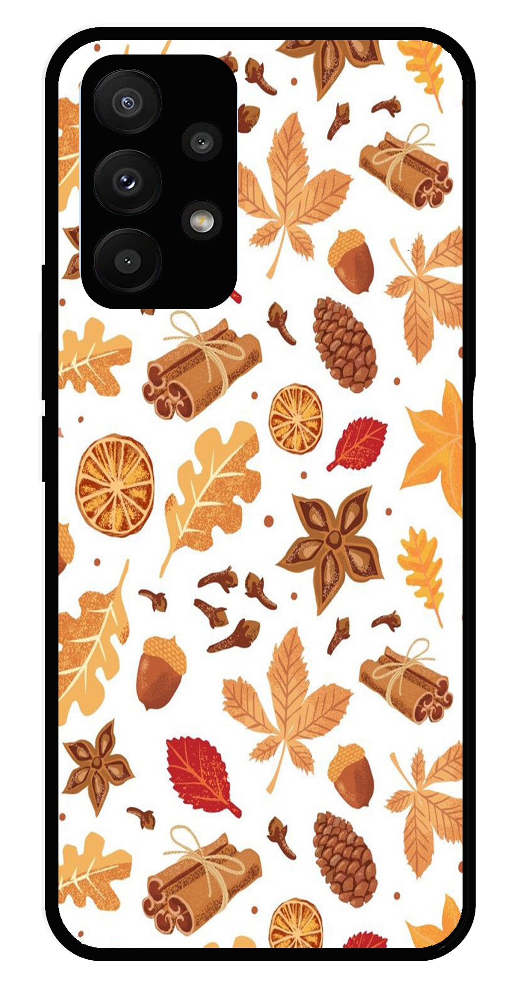 Autumn Leaf Metal Mobile Case for Samsung Galaxy A23 5G   (Design No -19)