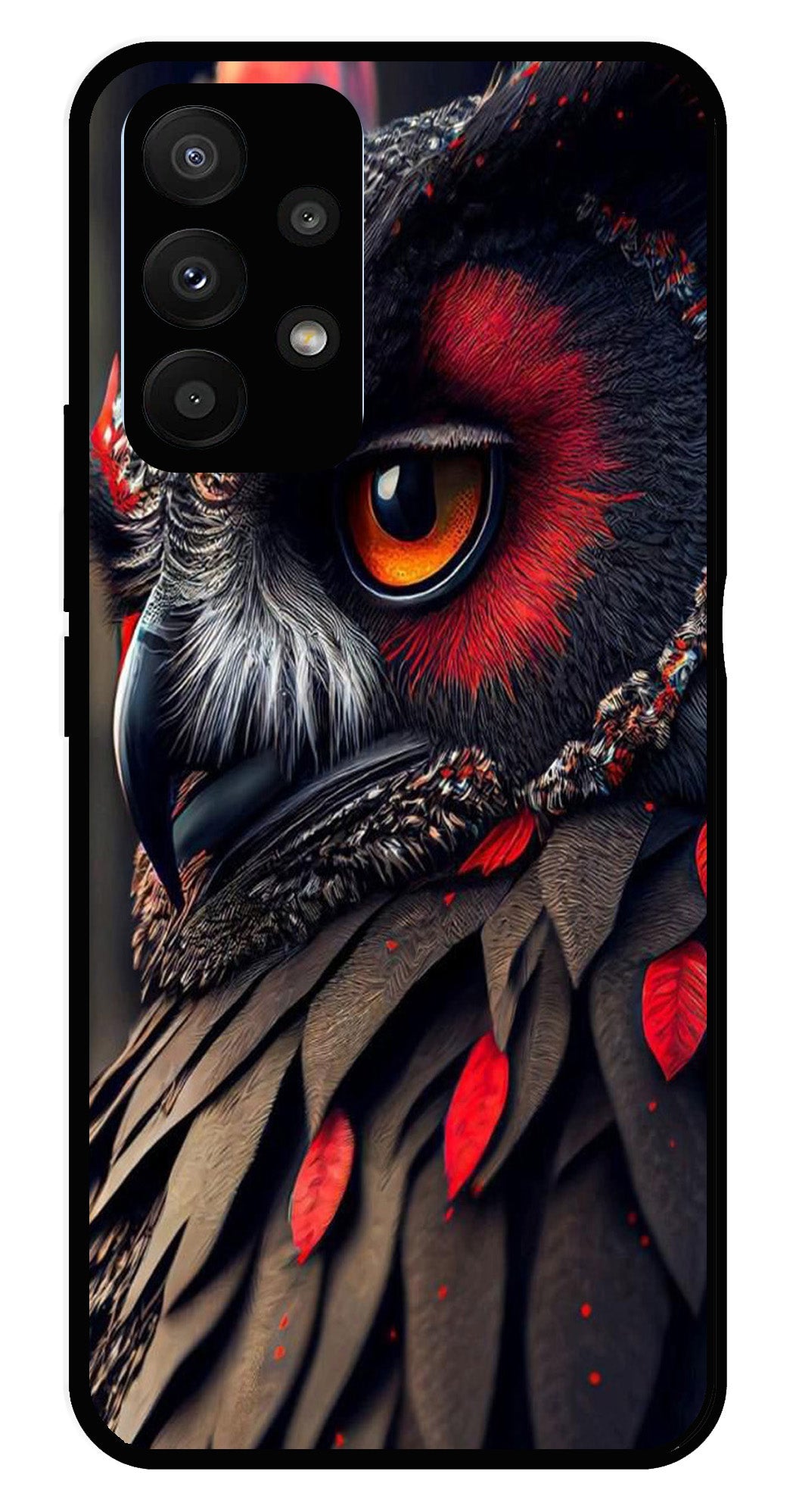 Owl Design Metal Mobile Case for Samsung Galaxy A23 5G   (Design No -26)