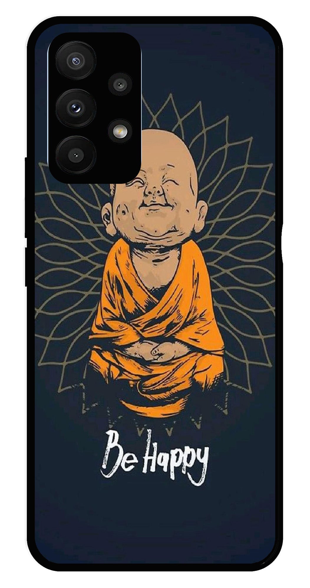 Be Happy Metal Mobile Case for Samsung Galaxy A23 5G   (Design No -27)