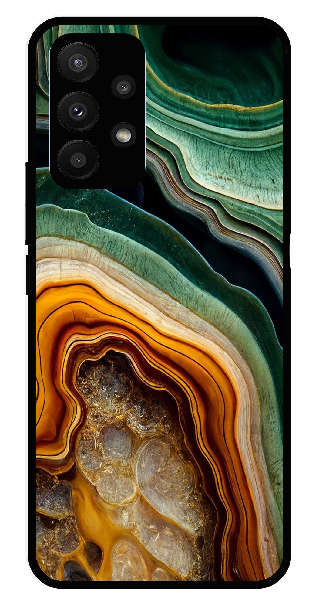 Marble Design Metal Mobile Case for Samsung Galaxy A23 5G   (Design No -28)