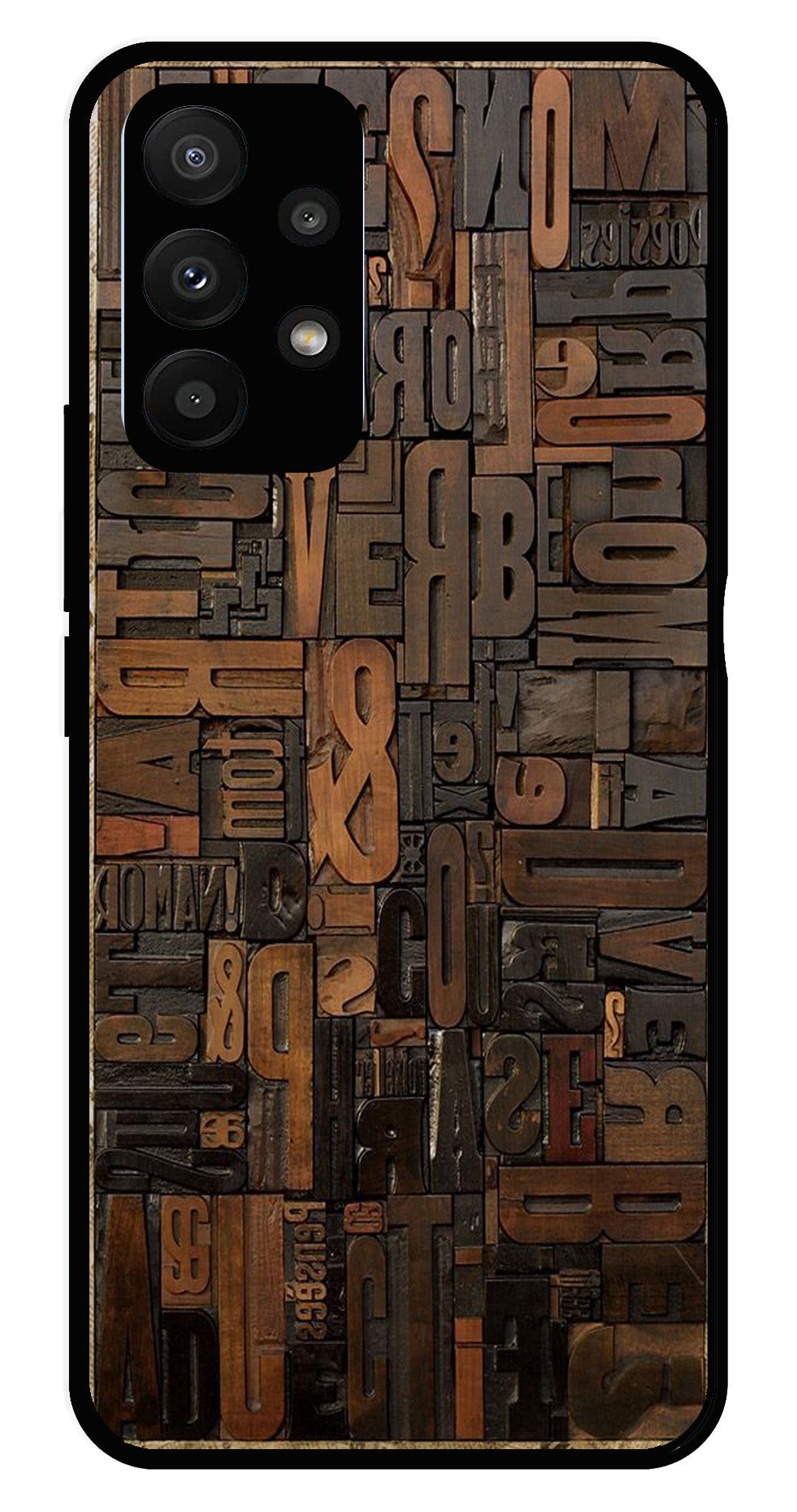 Alphabets Metal Mobile Case for Samsung Galaxy A73 5G   (Design No -32)