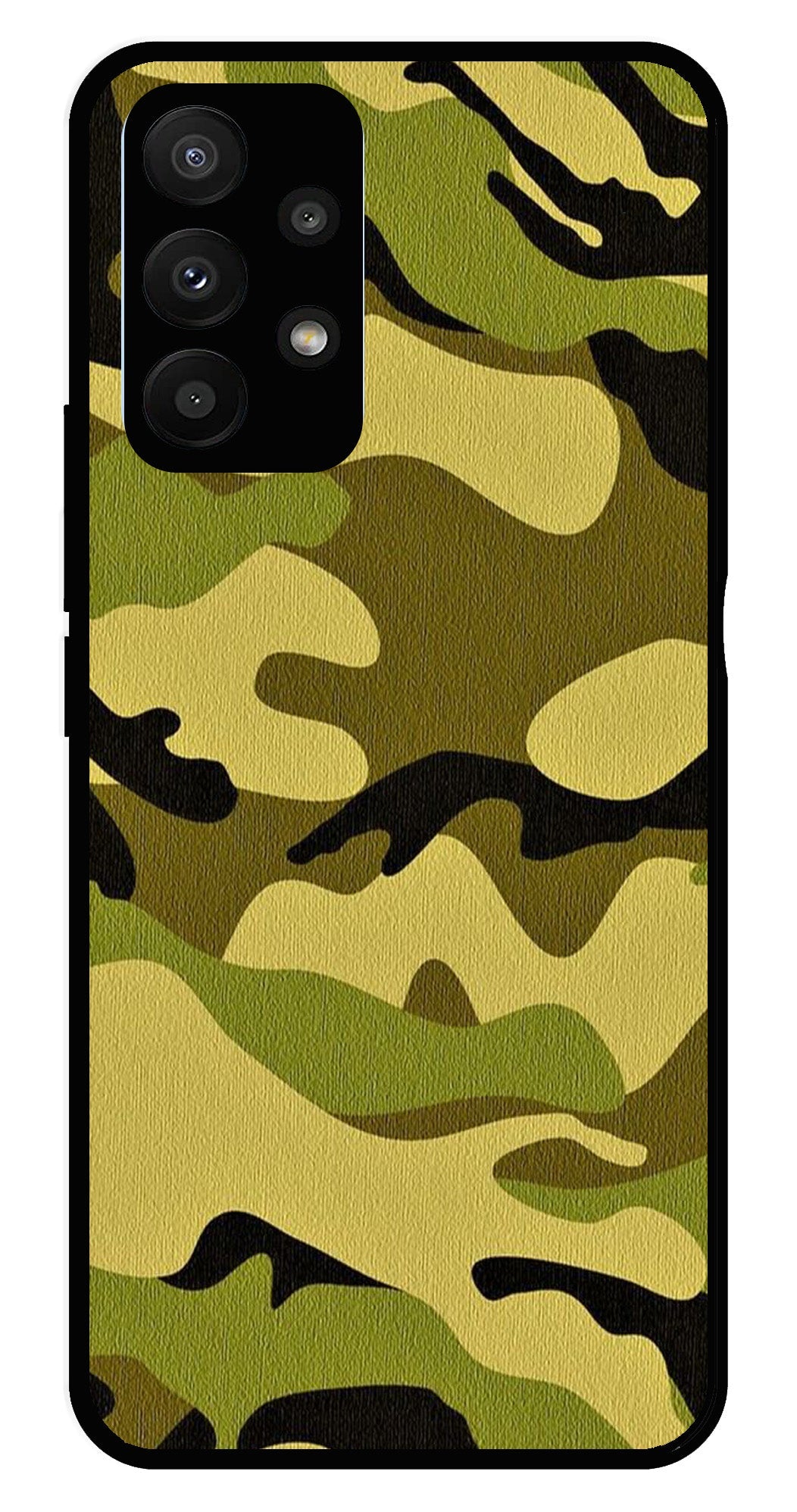 Army Pattern Metal Mobile Case for Samsung Galaxy A23 5G   (Design No -35)