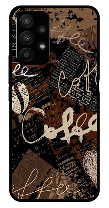 Coffee Pattern Metal Mobile Case for Samsung Galaxy A53 5G