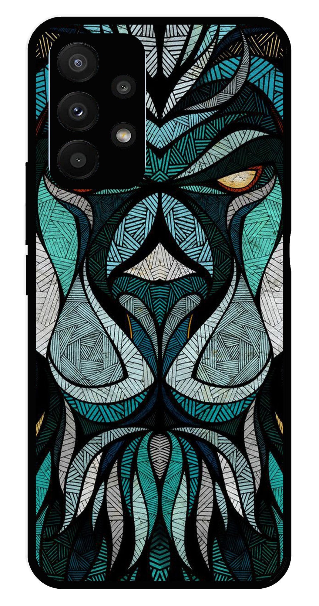 Lion Pattern Metal Mobile Case for Samsung Galaxy A23 5G   (Design No -40)