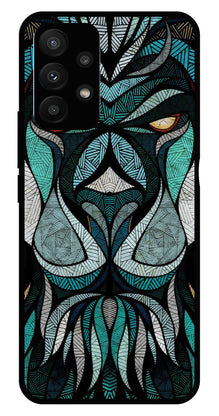 Lion Pattern Metal Mobile Case for Samsung Galaxy A73 5G