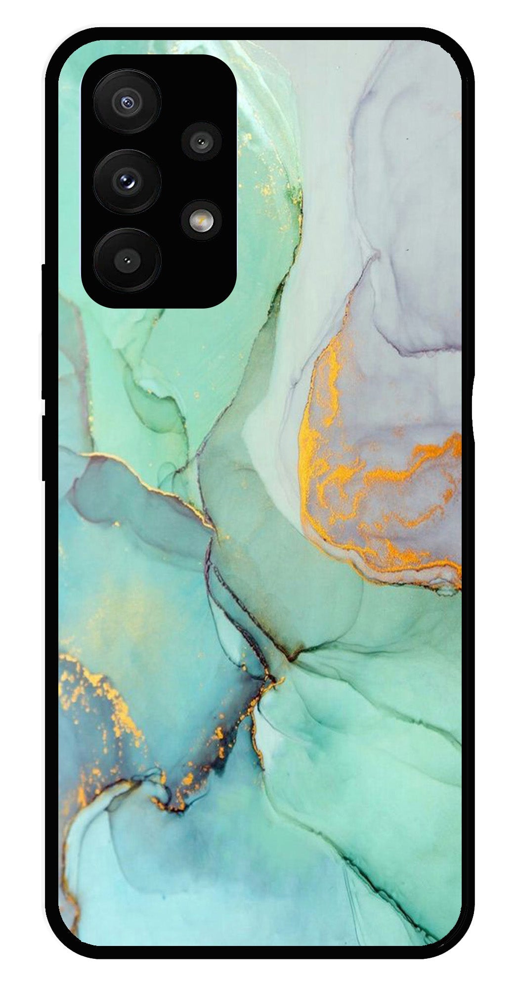 Marble Design Metal Mobile Case for Samsung Galaxy A23 5G   (Design No -46)