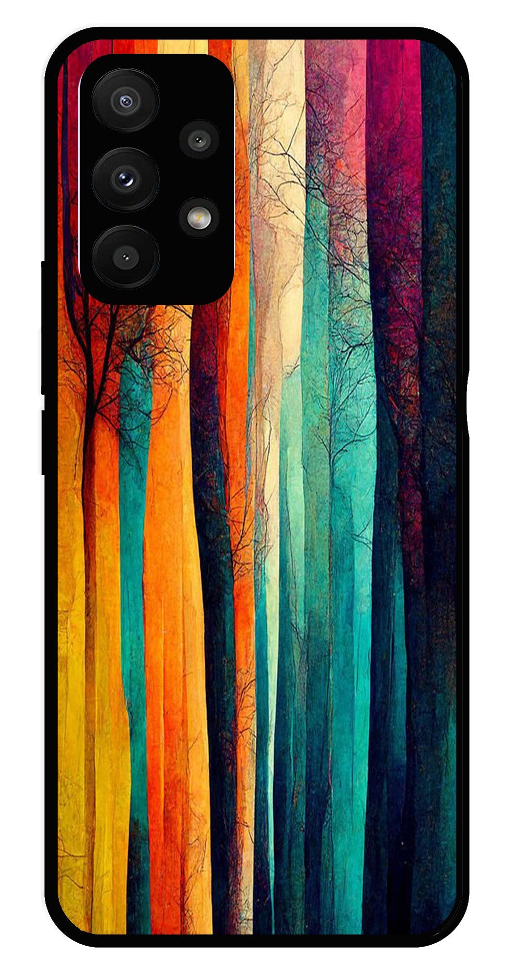 Modern Art Colorful Metal Mobile Case for Samsung Galaxy A73 5G   (Design No -47)