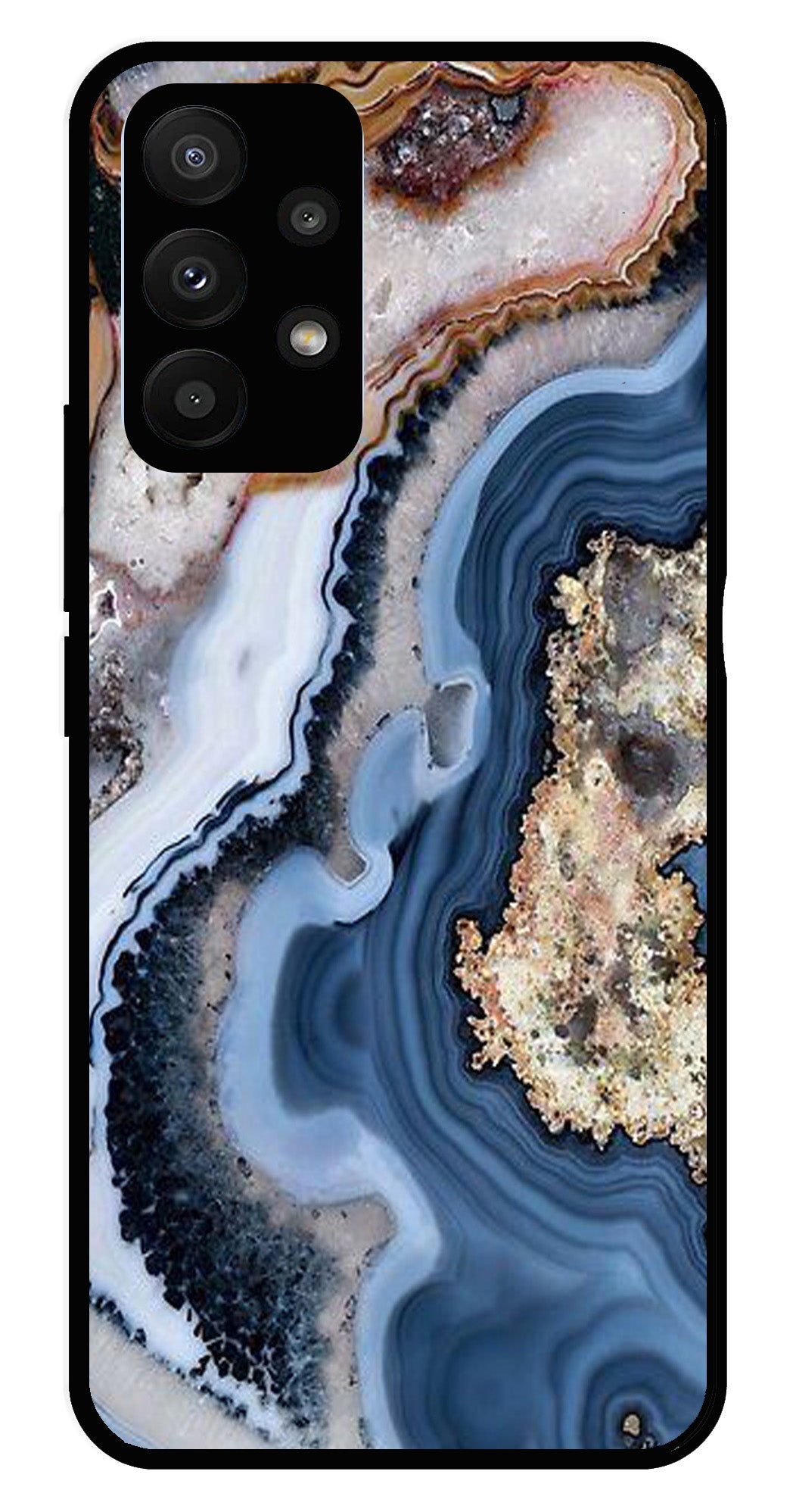 Marble Design Metal Mobile Case for Samsung Galaxy A23 5G   (Design No -53)