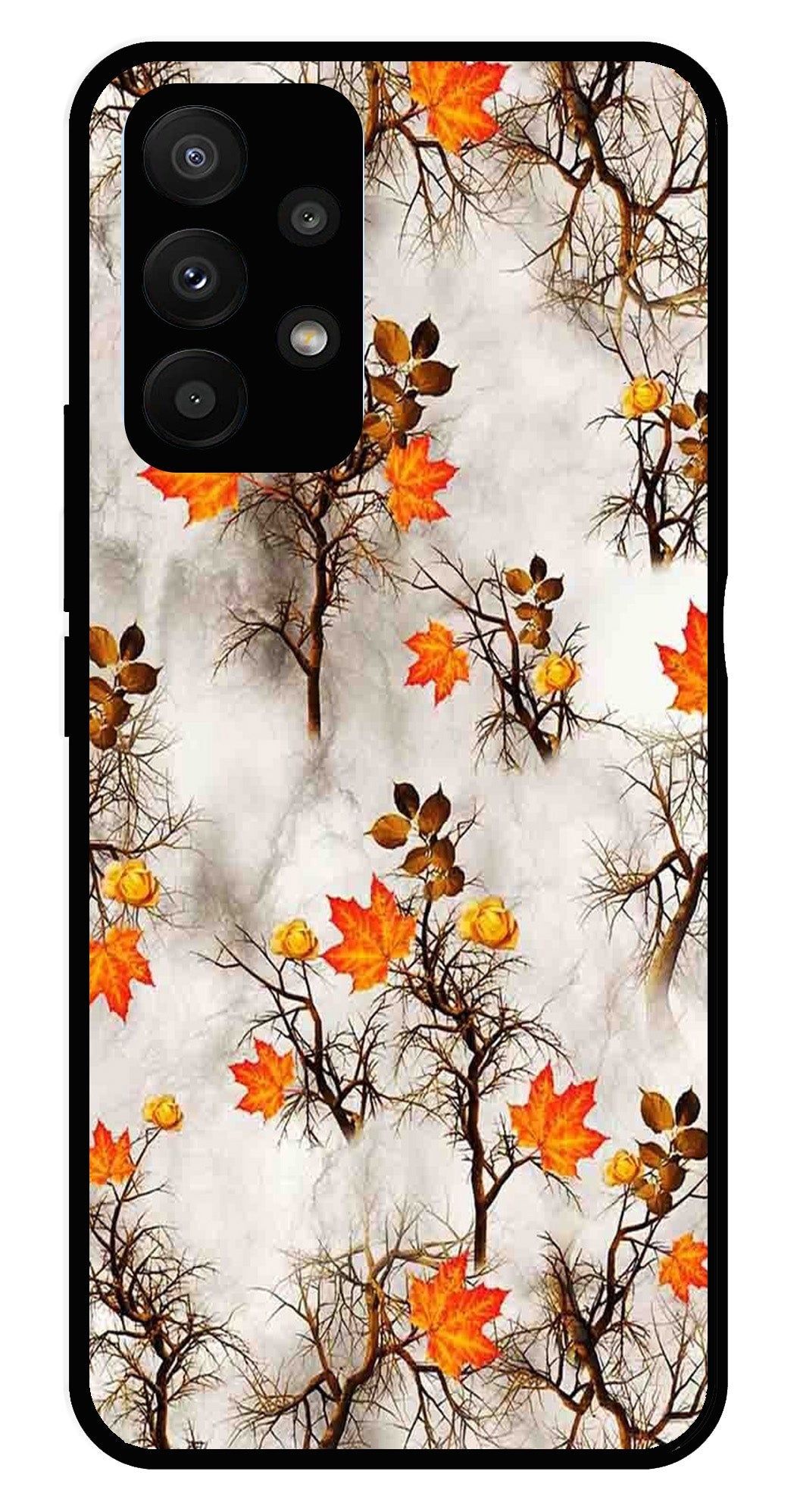 Autumn leaves Metal Mobile Case for Samsung Galaxy A23 5G   (Design No -55)