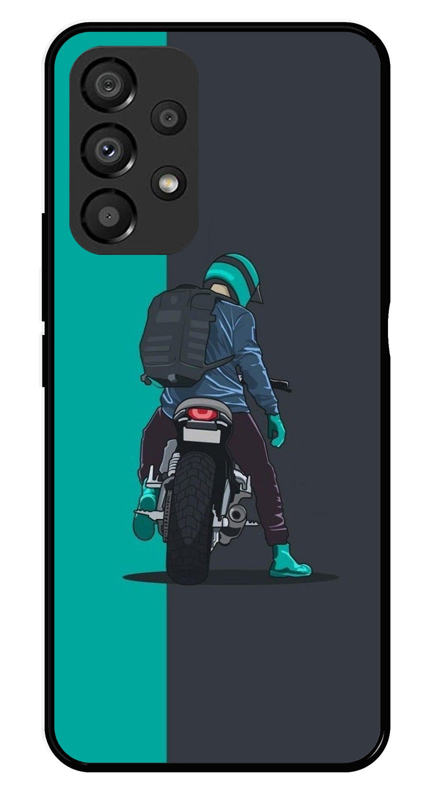 Bike Lover Metal Mobile Case for Samsung Galaxy A33 5G   (Design No -05)
